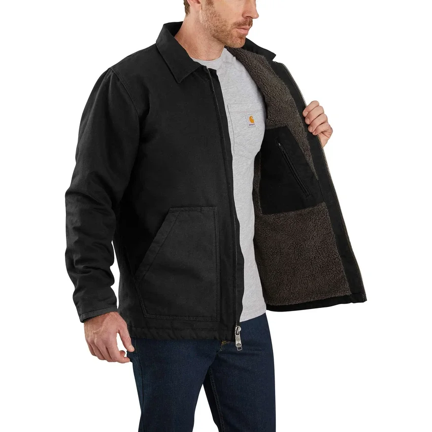 Abrigo Ridge de hombre de Washed Duck con forro de sherpa