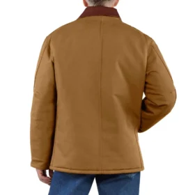 Abrigo tradicional aislante de lona resistente para hombre