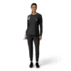 Blusa médica de manguitos largos con cuello redondo Force Cross-Flex para mujer