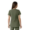 Blusa médica de mujer Force Essentials con cuello en V y paneles de punto en las partes de arriba
