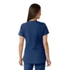 Blusa médica de mujer Force Essentials con cuello en V y paneles de punto en las partes de arriba