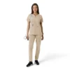 Blusa médica de mujer Force Essentials con cuello en V y paneles de punto en las partes de arriba
