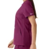 Blusa médica de mujer Force Essentials con cuello en V y paneles de punto en las partes de arriba