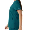 Blusa médica de mujer Force Essentials con cuello en V y paneles de punto en las partes de arriba