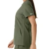 Blusa médica de mujer Force Essentials con cuello en V y paneles de punto en las partes de arriba