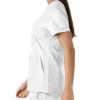 Blusa médica de mujer Force Essentials con cuello en V y paneles de punto en las partes de arriba