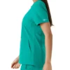 Blusa médica de mujer Force Essentials con cuello en V y paneles de punto en las partes de arriba