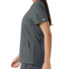 Blusa médica de mujer Force Essentials con cuello en V y paneles de punto en las partes de arriba