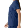 Blusa médica de mujer Force Essentials con cuello en V y paneles de punto en las partes de arriba