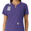 Blusa médica de mujer Force Essentials con cuello en V y paneles de punto en las partes de arriba