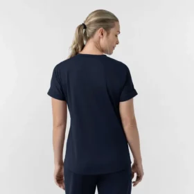 Blusa médica de punto con cuello en V Force Cross-Flex para mujer