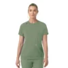 Blusa médica de punto con cuello redondo Force Cross-Flex para mujer