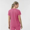 Blusa médica de punto con cuello redondo Force Cross-Flex para mujer