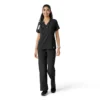 Blusa médica Force Cross-Flex con paneles de punto para mujer