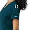 Blusa médica Force Cross-Flex con paneles de punto para mujer