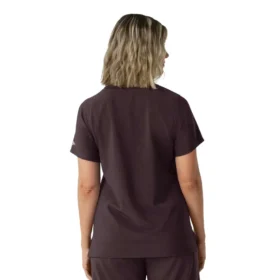 Blusa médica Force Cross-Flex de cuello redondo para mujer