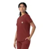 Blusa médica Force Cross-Flex de cuello redondo para mujer