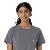 Blusa médica Force Cross-Flex de cuello redondo para mujer
