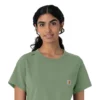Blusa médica Force Cross-Flex de cuello redondo para mujer