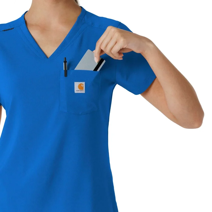 Blusa médica Force Cross-Flex para mujer, para meter por dentro