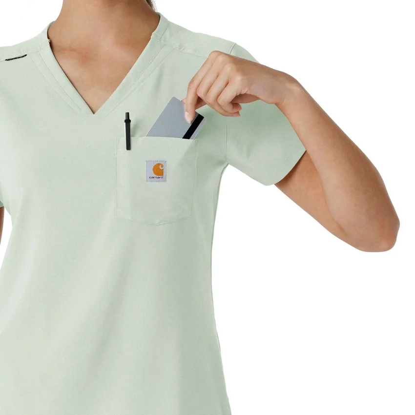 Blusa médica Force Cross-Flex para mujer, para meter por dentro