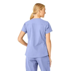 Blusa médica Force Essentials con cuello en V para mujer