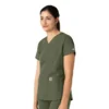 Blusa médica Force Essentials con cuello en V para mujer