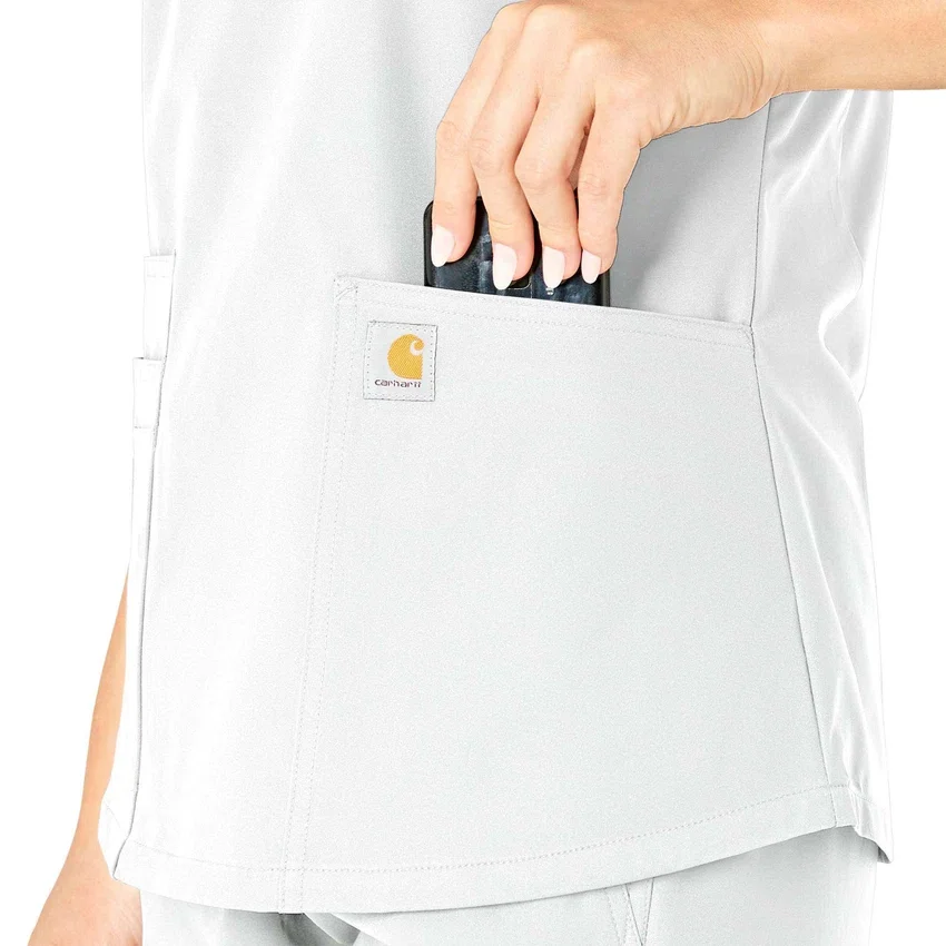 Blusa médica Force Essentials con cuello en V para mujer