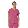 Blusa médica para mujer Force Cross-Flex con cuello en V y paneles elásticos en la parte de arriba