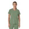 Blusa médica para mujer Force Cross-Flex con cuello en V y paneles elásticos en la parte de arriba