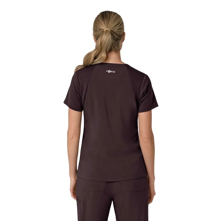 Blusa médica para mujer Force Cross-Flex con cuello en V y paneles elásticos en la parte de arriba