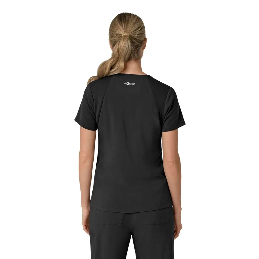 Blusa médica para mujer Force Cross-Flex con cuello en V y paneles elásticos en la parte de arriba