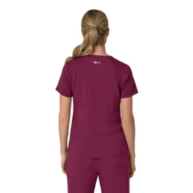 Blusa médica para mujer Force Cross-Flex con cuello en V y paneles elásticos en la parte de arriba