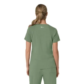 Blusa médica para mujer Force Cross-Flex con cuello en V y paneles elásticos en la parte de arriba