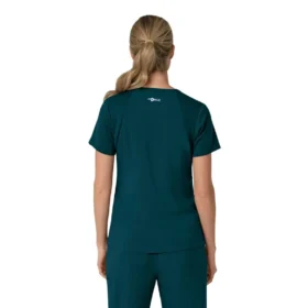Blusa médica para mujer Force Cross-Flex con cuello en V y paneles elásticos en la parte de arriba
