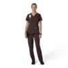 Blusa médica para mujer Force Cross-Flex con cuello en V y paneles elásticos en la parte de arriba
