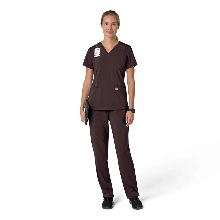Blusa médica para mujer Force Cross-Flex con cuello en V y paneles elásticos en la parte de arriba