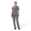 Blusa médica para mujer Force Cross-Flex con cuello en V y paneles elásticos en la parte de arriba