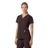 Blusa médica para mujer Force Cross-Flex con cuello en V y paneles elásticos en la parte de arriba