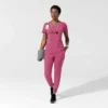 Blusa médica para mujer Force Cross-Flex con cuello en V y paneles elásticos en la parte de arriba