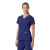 Blusa médica para mujer Force Cross-Flex con cuello en V y paneles elásticos en la parte de arriba