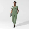 Blusa médica para mujer Force Cross-Flex con cuello en V y paneles elásticos en la parte de arriba