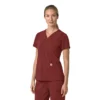 Blusa médica para mujer Force Cross-Flex con cuello en V y paneles elásticos en la parte de arriba