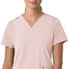 Blusa médica para mujer Force Cross-Flex con cuello en V y paneles elásticos en la parte de arriba