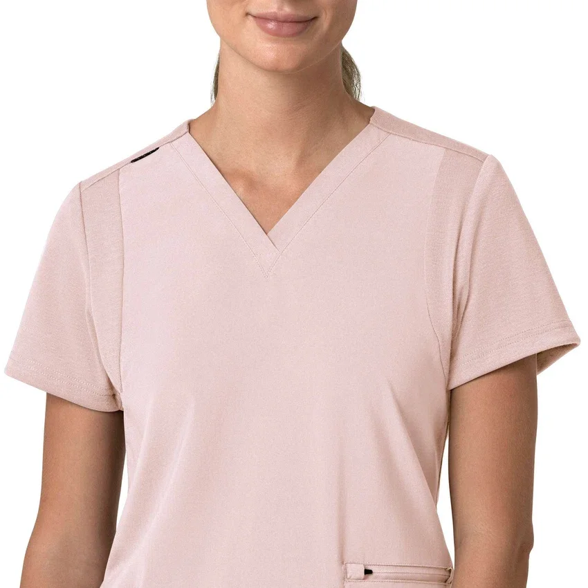 Blusa médica para mujer Force Cross-Flex con cuello en V y paneles elásticos en la parte de arriba