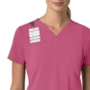 Blusa médica para mujer Force Cross-Flex con cuello en V y paneles elásticos en la parte de arriba