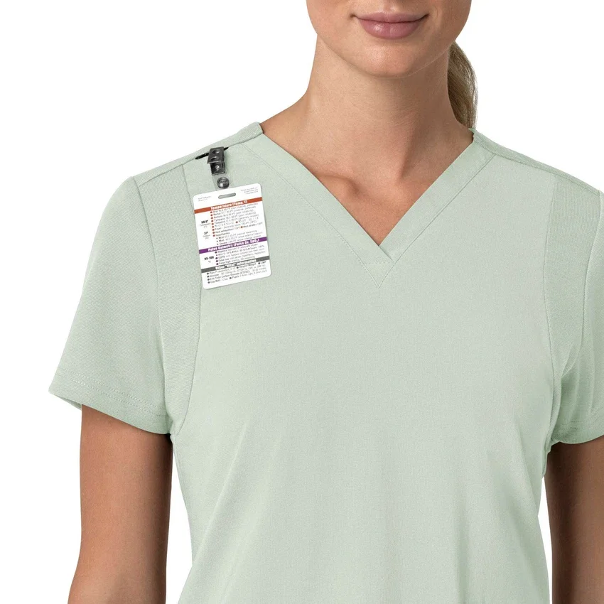 Blusa médica para mujer Force Cross-Flex con cuello en V y paneles elásticos en la parte de arriba