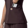 Blusa médica para mujer Force Cross-Flex con cuello en V y paneles elásticos en la parte de arriba