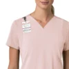 Blusa médica para mujer Force Cross-Flex con cuello en V y paneles elásticos en la parte de arriba