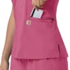 Blusa médica para mujer Force Cross-Flex con cuello en V y paneles elásticos en la parte de arriba
